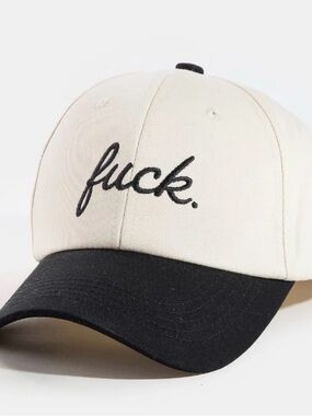 Boutique Adjustable Baseball Cap Hat Embroidered F$&K